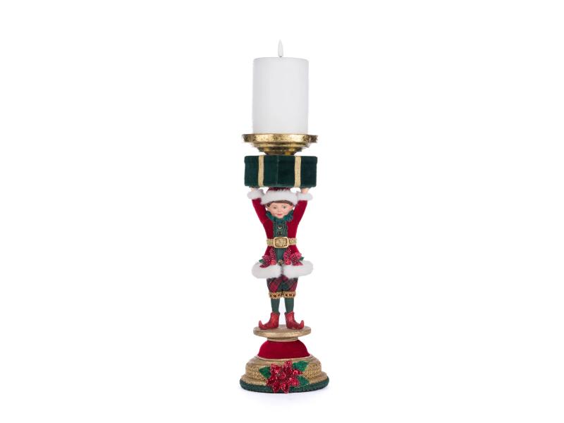 Holiday Magic Elf Candlestick - Holiday Warehouse