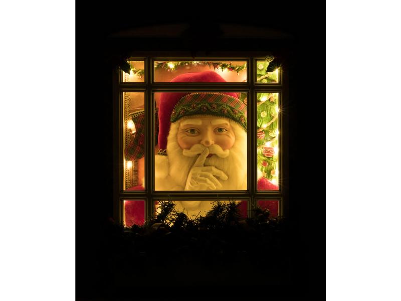 Holiday Magic Santa In Window - Holiday Warehouse