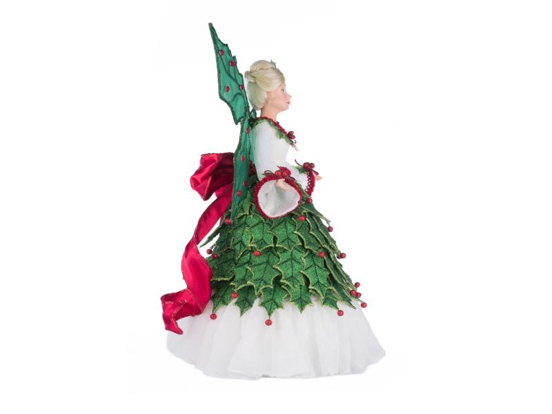 Holly Berry Fairy Tree Topper - Holiday Warehouse