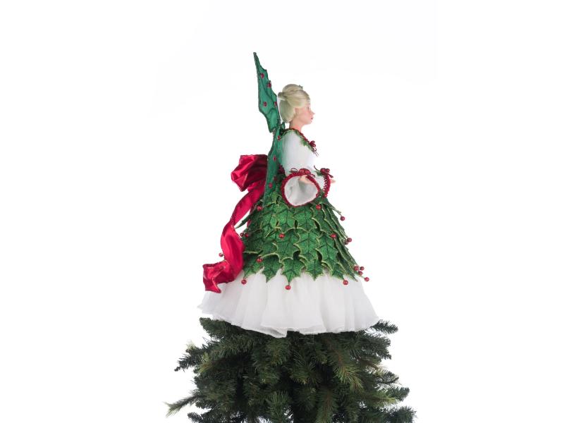 Holly Berry Fairy Tree Topper - Holiday Warehouse