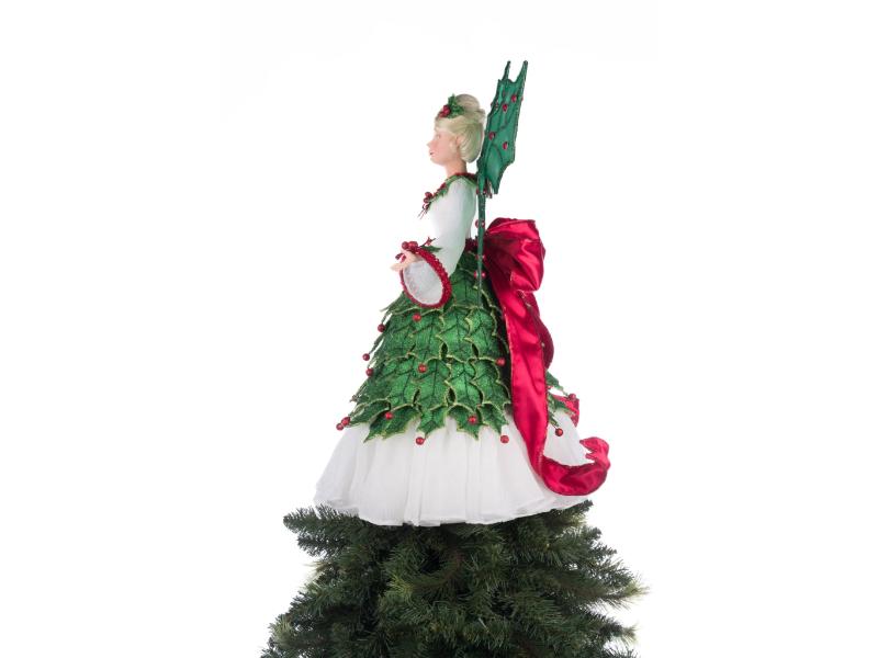 Holly Berry Fairy Tree Topper - Holiday Warehouse