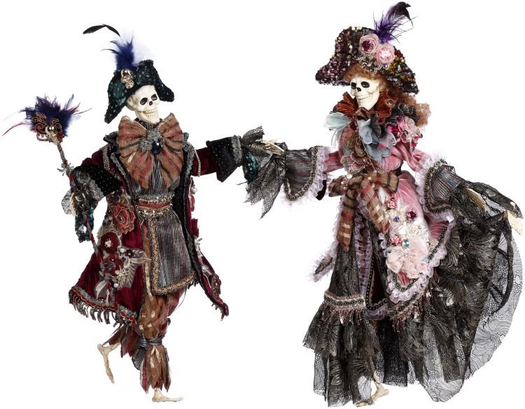 Mr. & Mrs. Vintage Chic Skeletons Lg - Holiday Warehouse