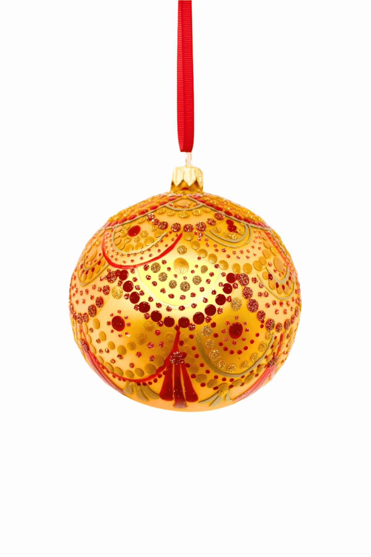 Sistine Lace Polish Glass Bauble - Holiday Warehouse