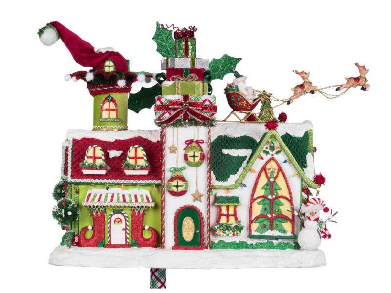 Whimsical Village Mailbox - Holiday Warehouse