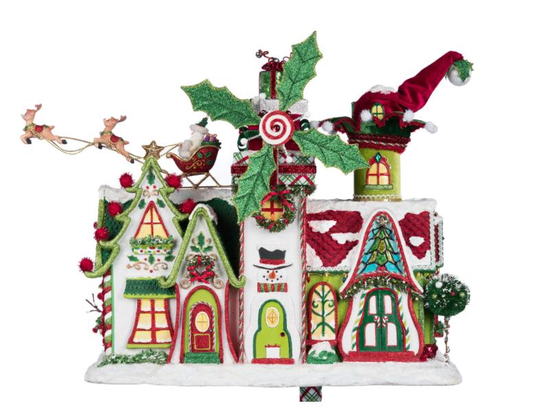 Whimsical Village Mailbox - Holiday Warehouse