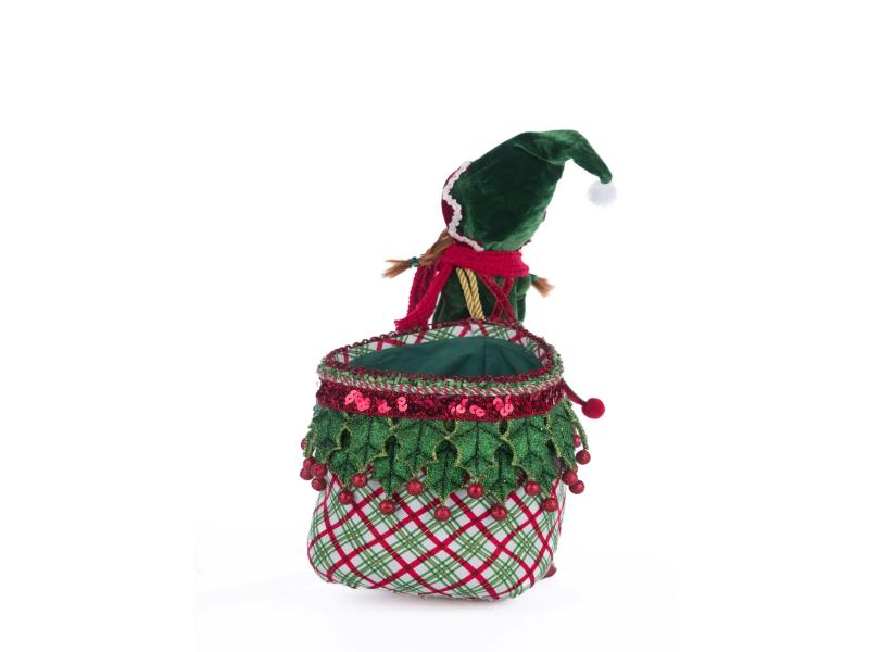 Winter Snowdrop Elf With Bag - Holiday Warehouse