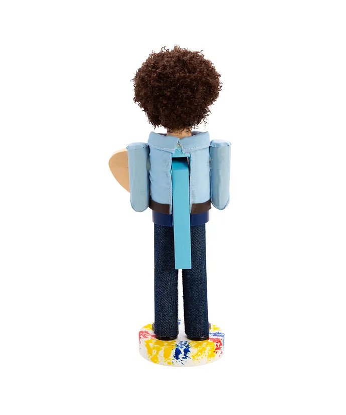 10" Bob Ross® With Palette Nutcracker - Holiday Warehouse