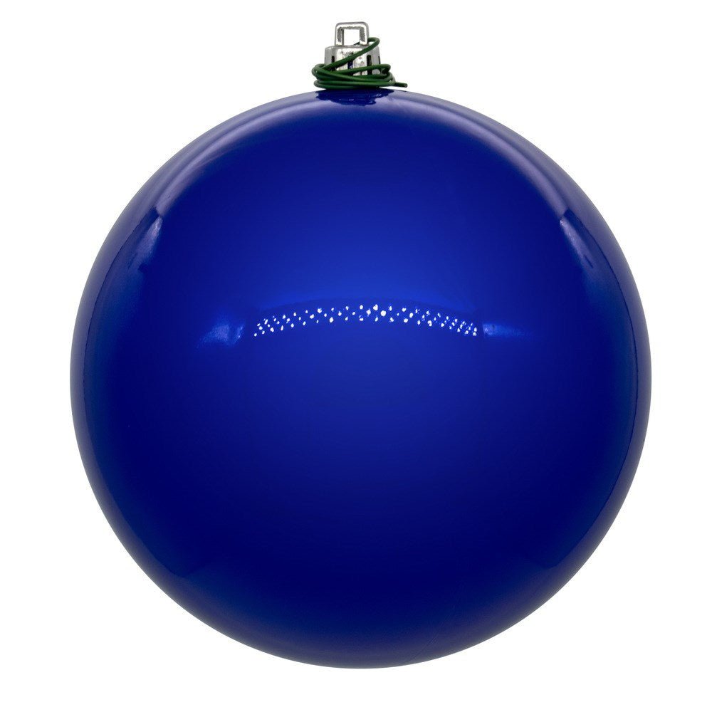 10" Cobalt Blue Pearl Ball Ornament - Holiday Warehouse