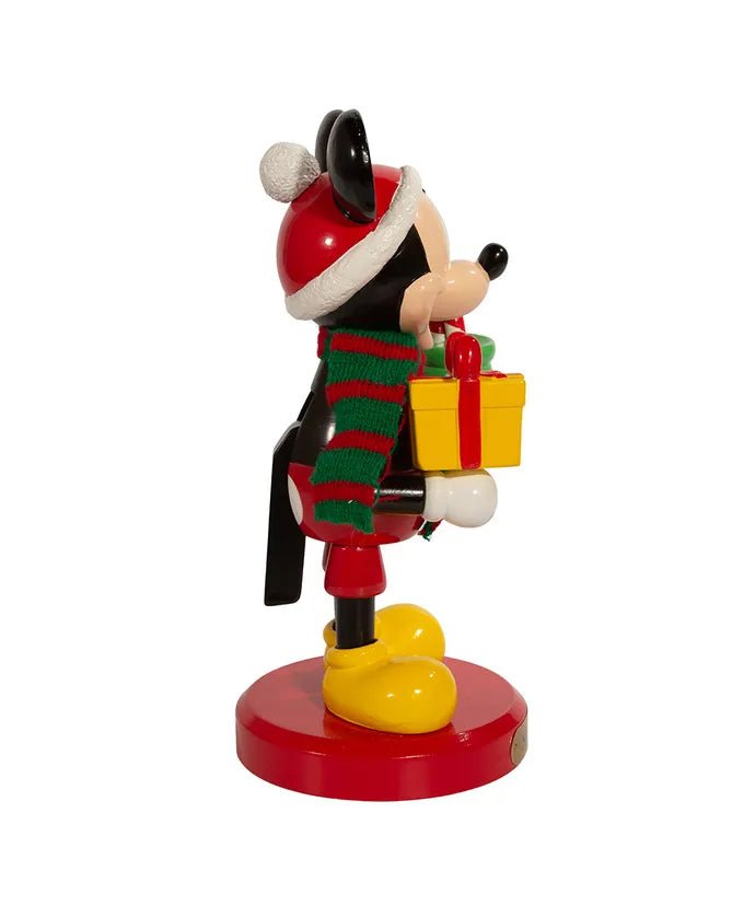 10" Disney© Mickey Mouse With Present Nutcracker - Holiday Warehouse