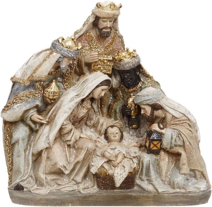 10" Holy Family with Three Kings - Holiday Warehouse