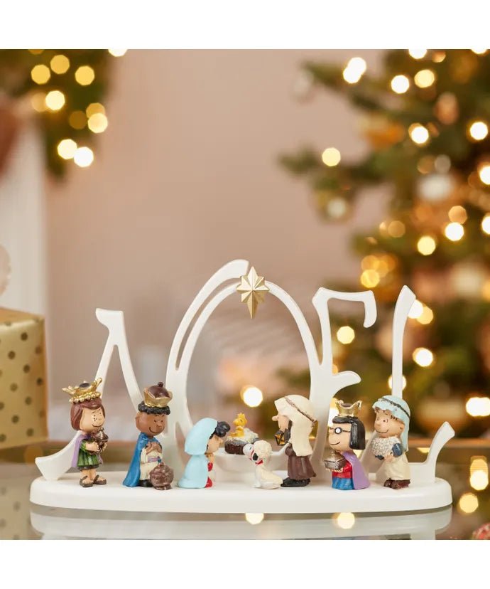 10" LED Peanuts Lighted Nativity - Holiday Warehouse