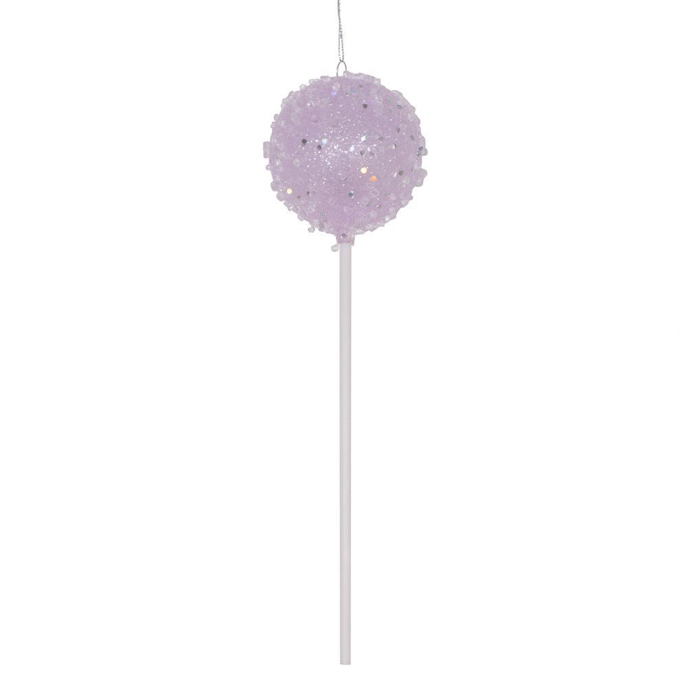 10" Purple Round Lollipop Ornament 3pc - Holiday Warehouse