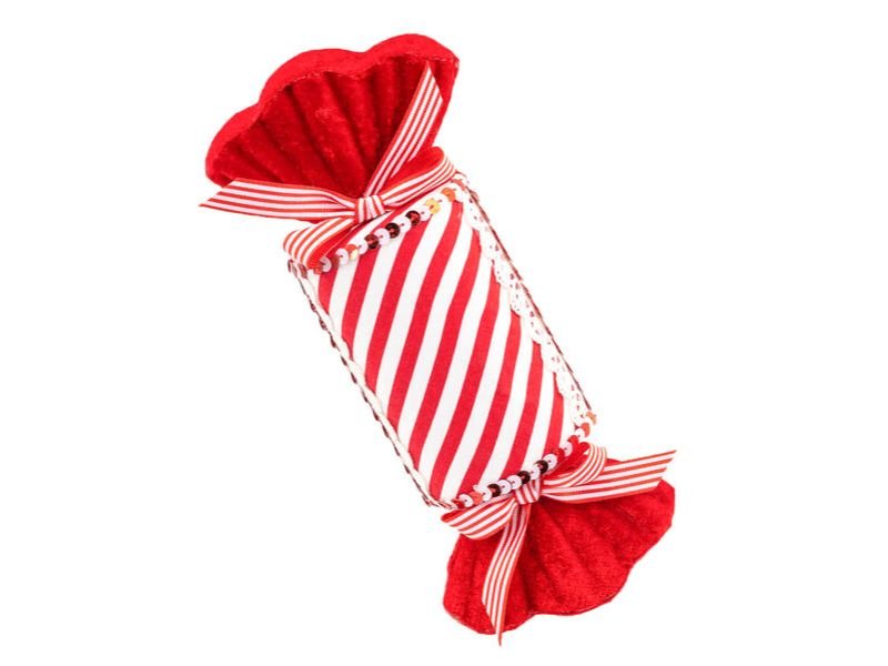 10" Red Wrapped Candy 3pc - Holiday Warehouse