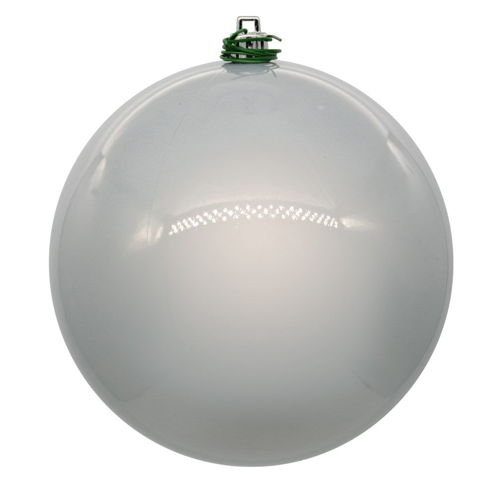 10" Silver Pearl Ball Ornament - Holiday Warehouse