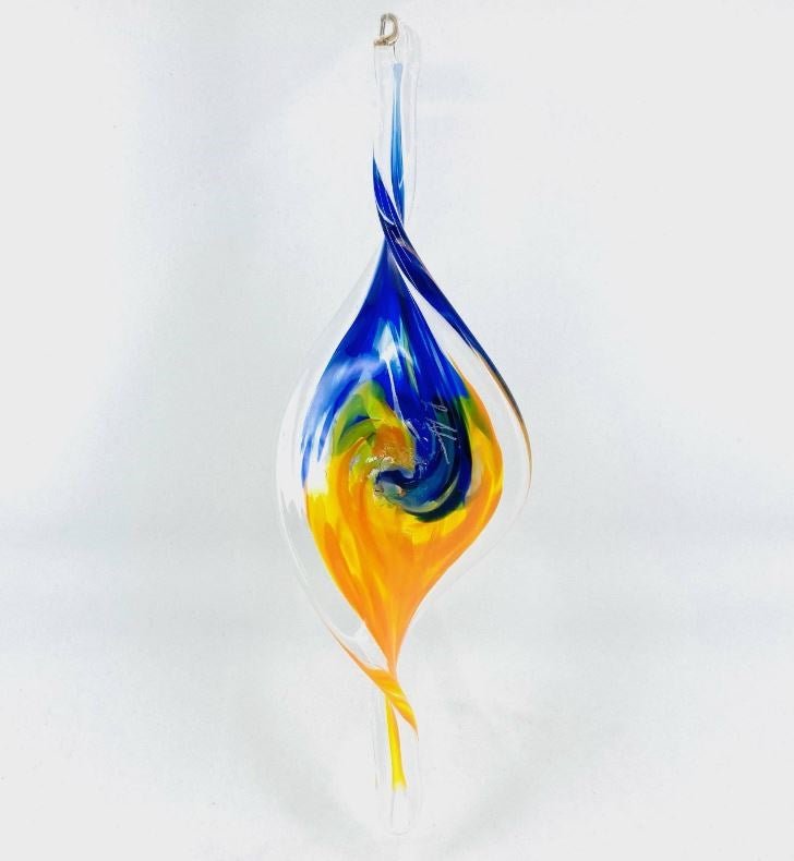 10" Spiral Ornament, Starry Night - Holiday Warehouse