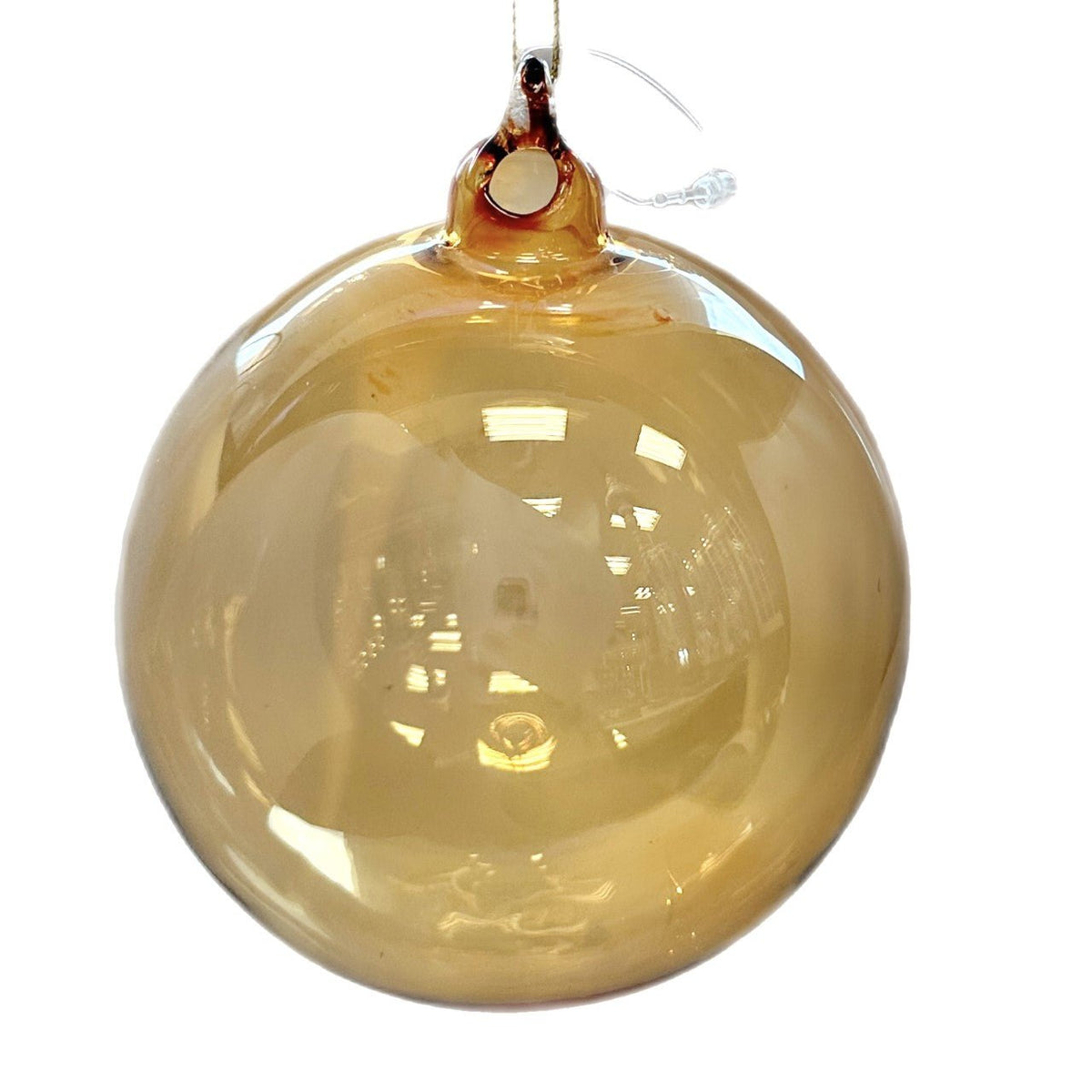 100mm Nude Transparent Glass Ornament 6pc - Holiday Warehouse
