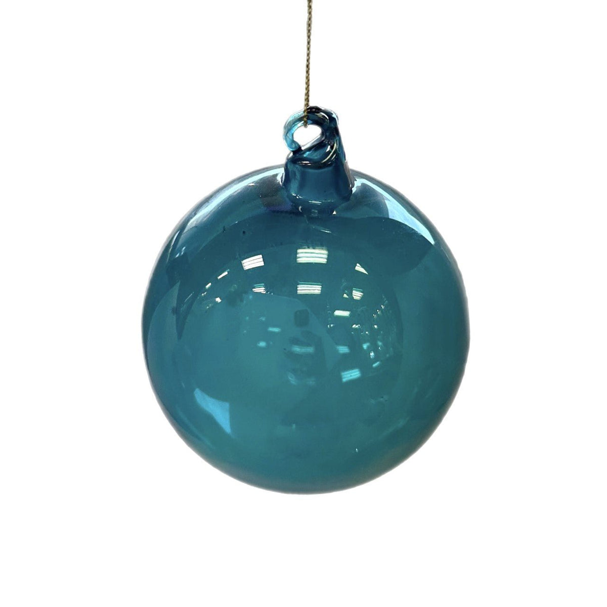 100mm Sapphire Blue Glass Ball Ornament 6pc - Holiday Warehouse