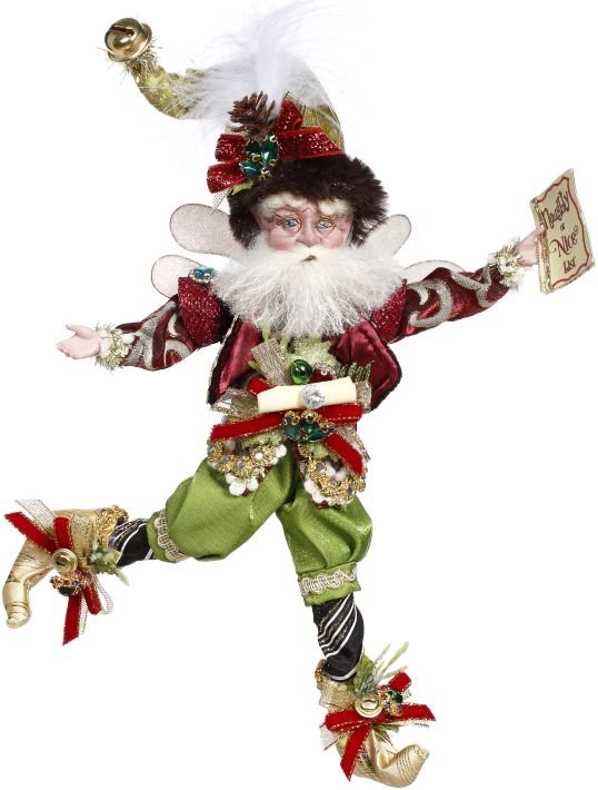 10.5'' Sm Naughty Or Nice Fairy by Mark Roberts 2023 - Holiday Warehouse