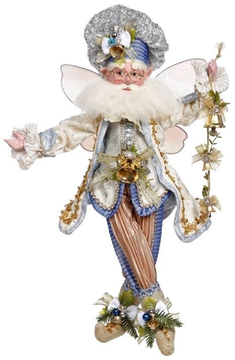 10.5" Small Silver Bells Fairy by Mark Roberts 2022 - Holiday Warehouse