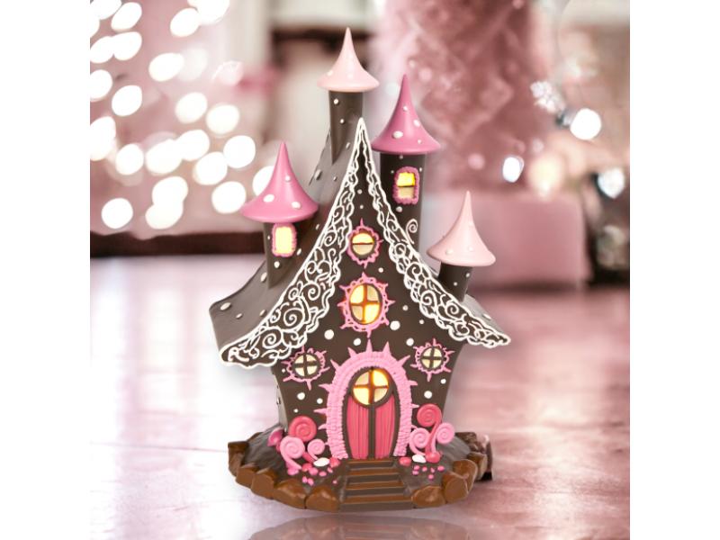 10in LED Brown Candy Manor House - Holiday Warehouse