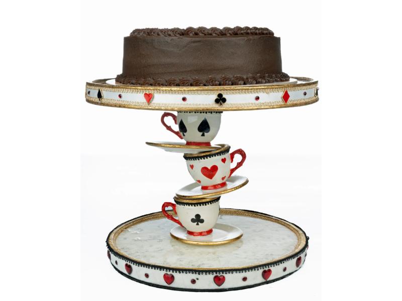 12" Topsy Turvy Teacup Cake Plate - Holiday Warehouse