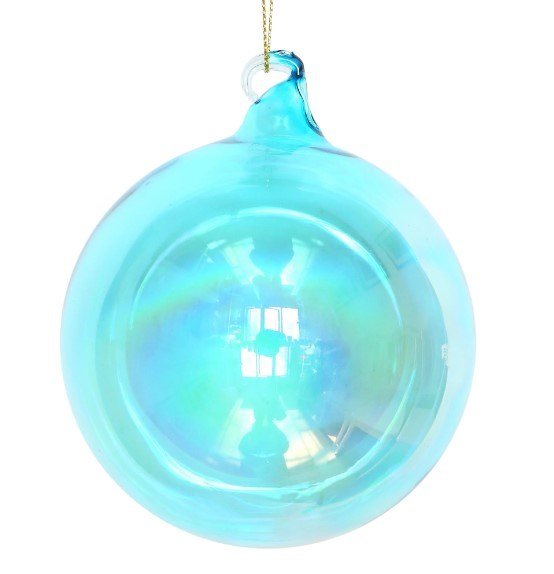 120MM Light Blue Bottle Glass Ball Ornament - Holiday Warehouse