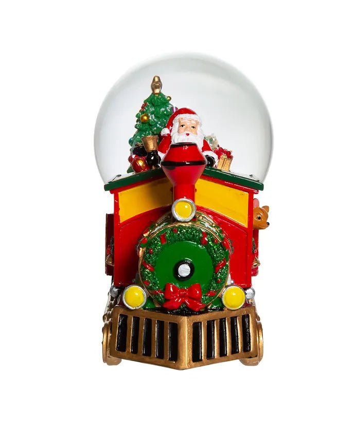 120Mm Musical Santa Drive Train Water Globe - Holiday Warehouse