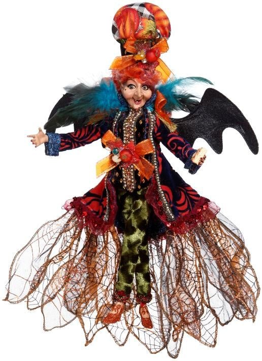 13.5" Small Bat Berry Pie Witch by Mark Roberts 2021 - Holiday Warehouse