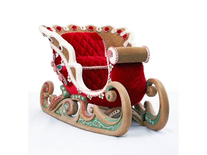 13.75" Gingerbread Sleigh - Holiday Warehouse