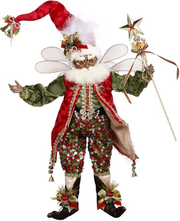 15'' Med AF/AM Merry Little Christmas Fairy by Mark Roberts 2023 - Holiday Warehouse