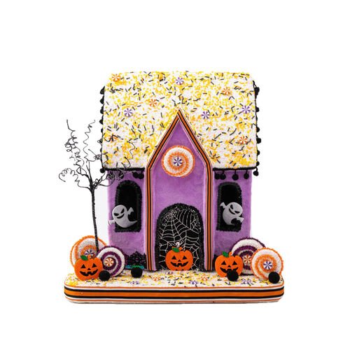 15.5" Purple Candy Haunted House - Holiday Warehouse