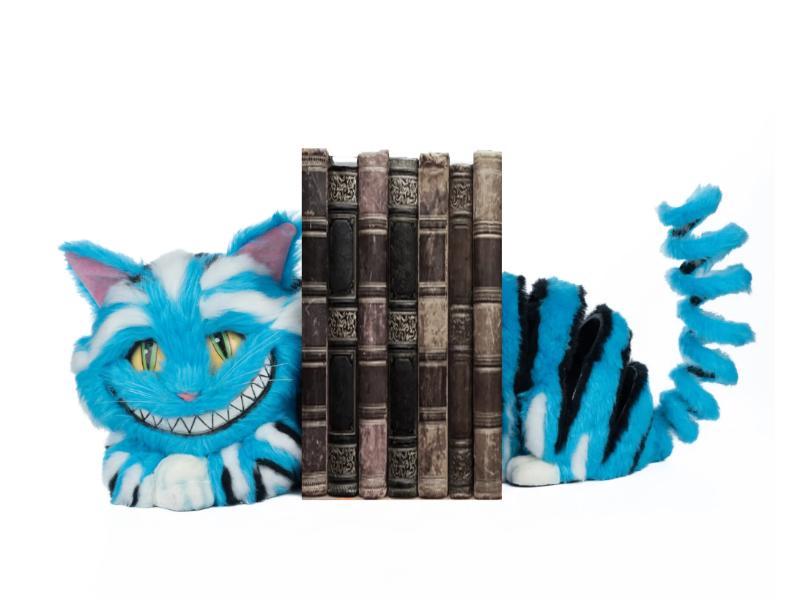 16" Cheshire Cat Book Ends - Holiday Warehouse
