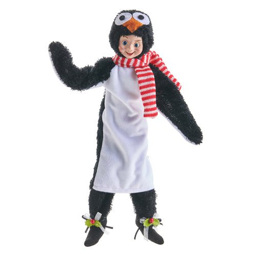 16" Penguin Posable Elf - Holiday Warehouse