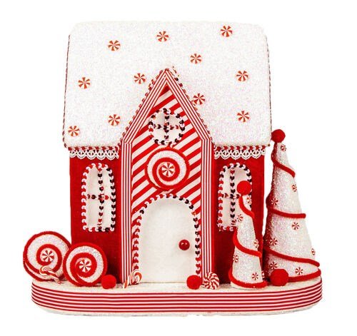 16" Peppermint House - Holiday Warehouse