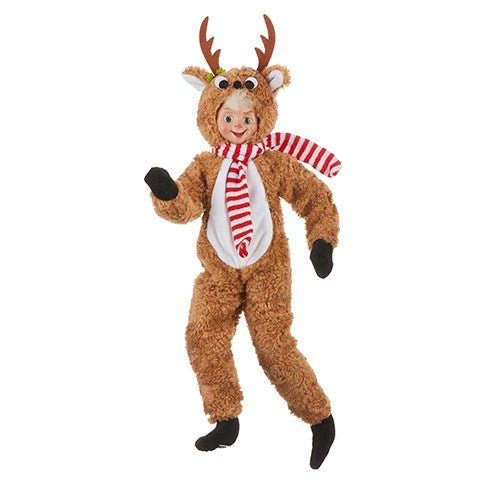16" Reindeer Posable Elf - Holiday Warehouse