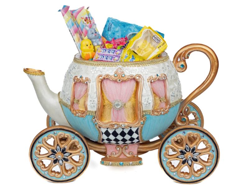16" Teapot Carriage Candy Bowl - Holiday Warehouse
