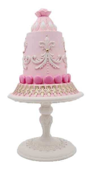 16.5" Pink Cake on Stand - Holiday Warehouse