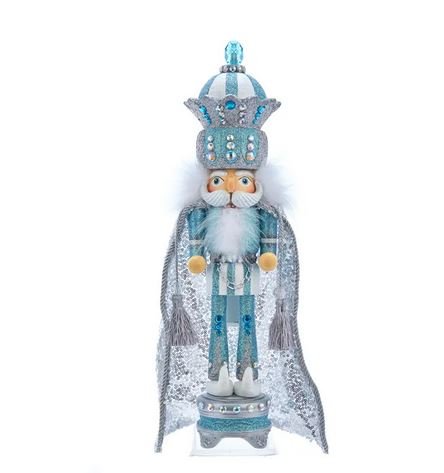 18.5" Hollywood™ Blue and Silver King Nutcracker - Holiday Warehouse