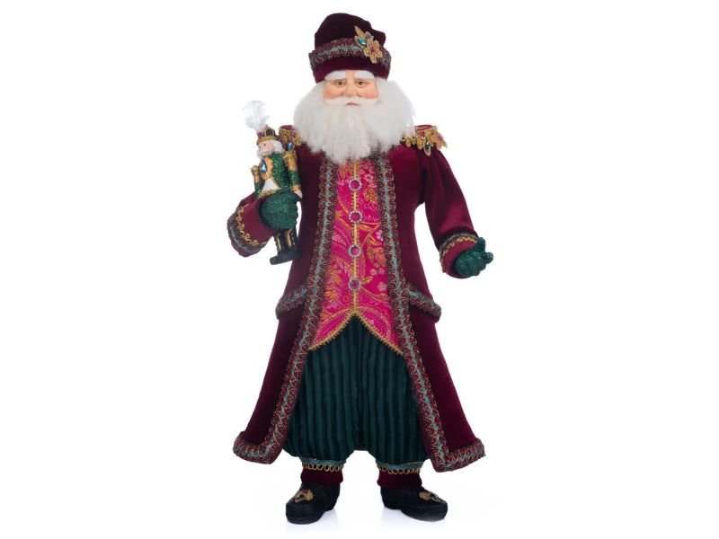 19.25" Santa with Nutcracker Figure - Holiday Warehouse