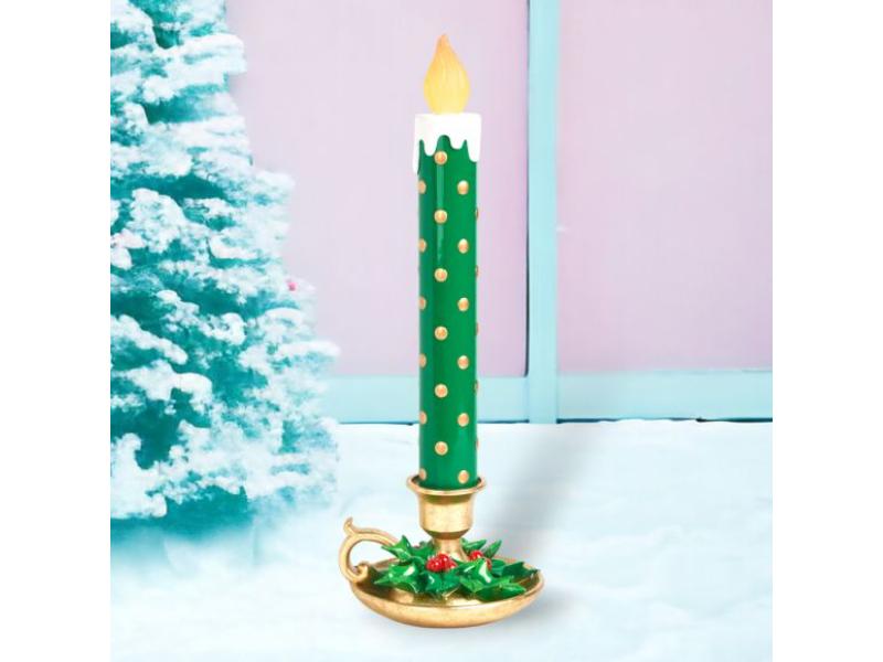 20" Green LED Candle Stick - Holiday Warehouse