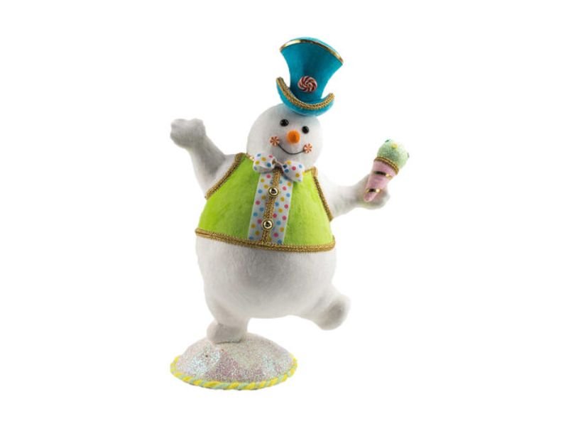 21" Snowman w/ Green Vest - Holiday Warehouse