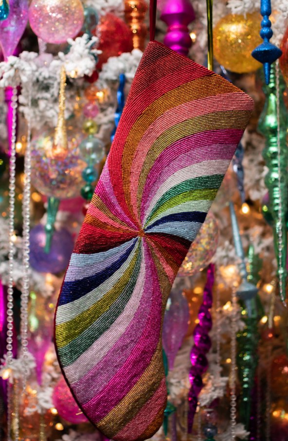 22" Rainbow Swirl Stocking - Holiday Warehouse