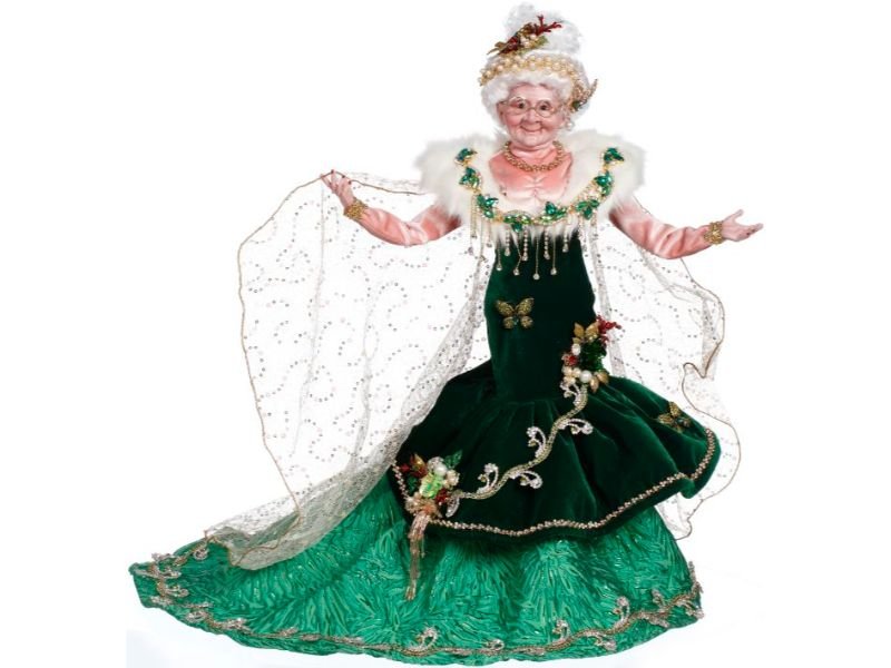 23" Emerald Glistening Mrs. Claus by Mark Roberts 2023 - Holiday Warehouse