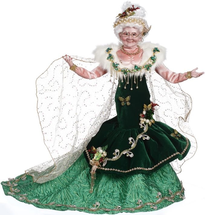 23" Emerald Glistening Mrs. Claus by Mark Roberts 2023 - Holiday Warehouse