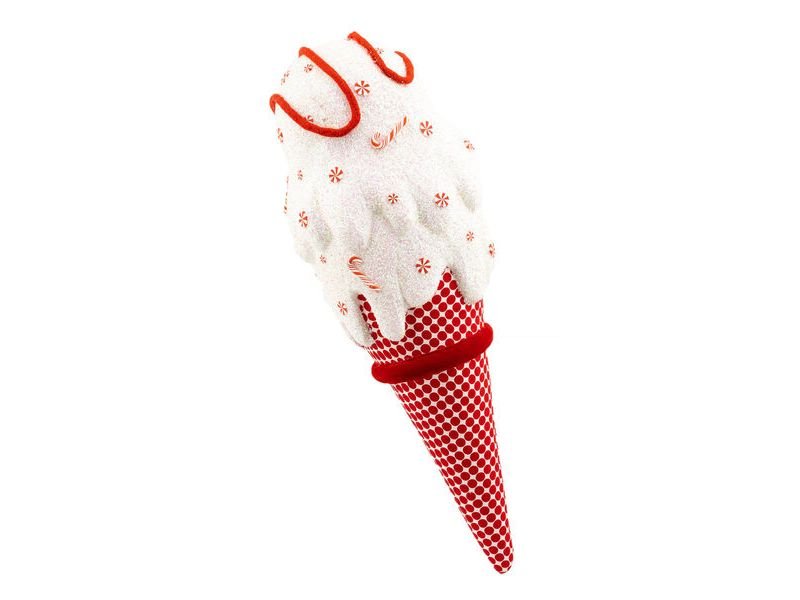 24" Peppermint Ice Cream Cone Display - Holiday Warehouse