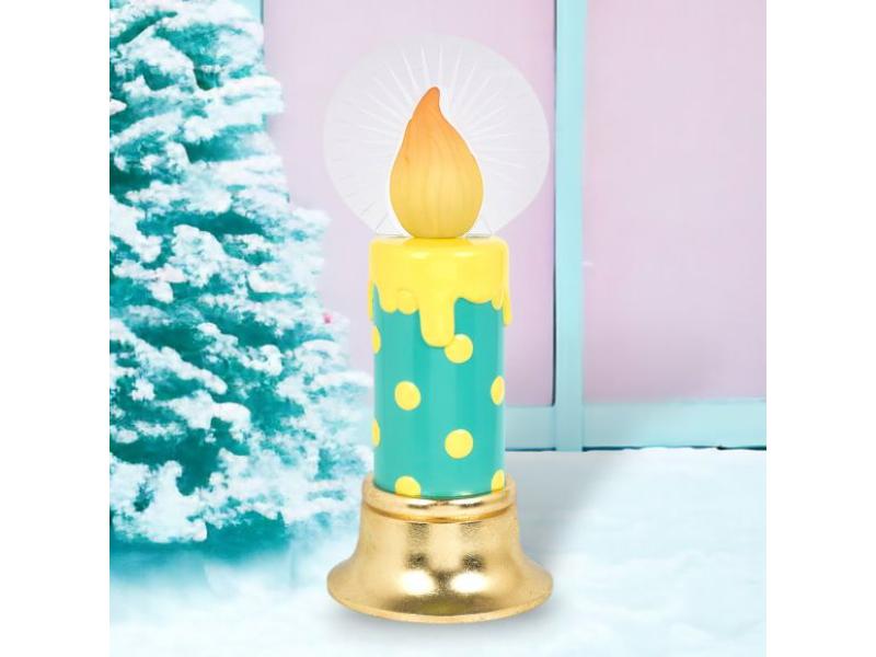 24.5" Teal LED Candle Display - Holiday Warehouse