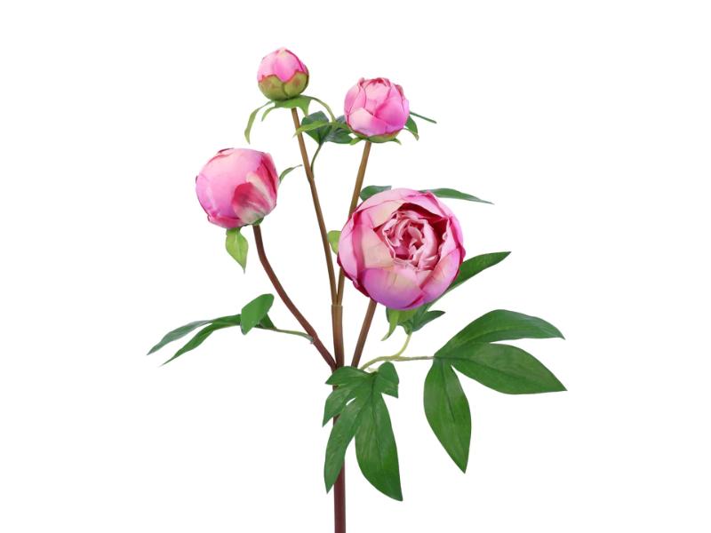 25" Pink Natural Touch Peony Bud Spray (12pc) - Holiday Warehouse