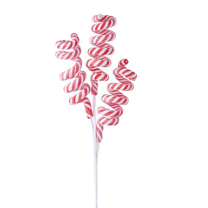 25" Swirl Candy Cane Spray (4PC) - Holiday Warehouse