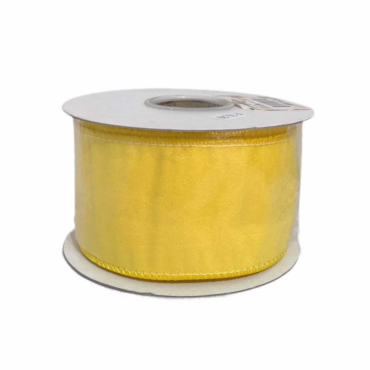 2.5" x 10 Yd Yellow Dupion Solid Ribbon - Holiday Warehouse