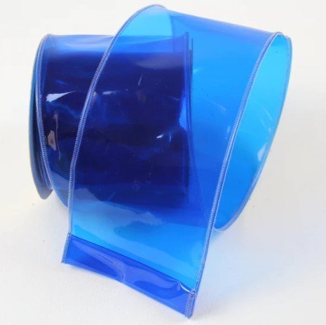 1.5 x 10 yds Dusty Blue Glitter Magic Ribbon - Holiday Warehouse Ribbon
